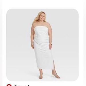 NWT 3X Women's Strapless Knit Midi Dress - A New Day